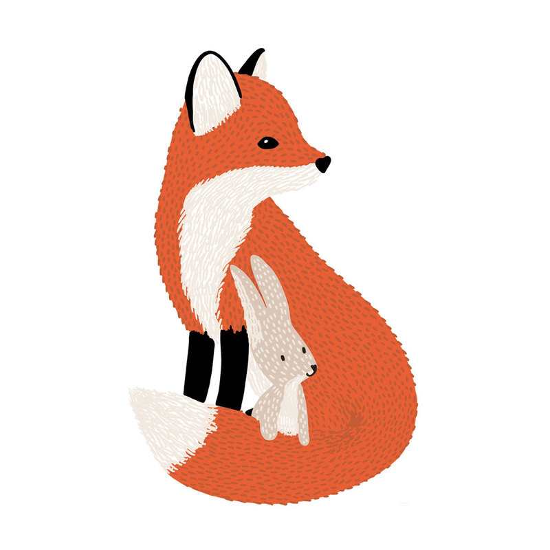Sticker Monsieur renard et son ami Lilipinso and Co