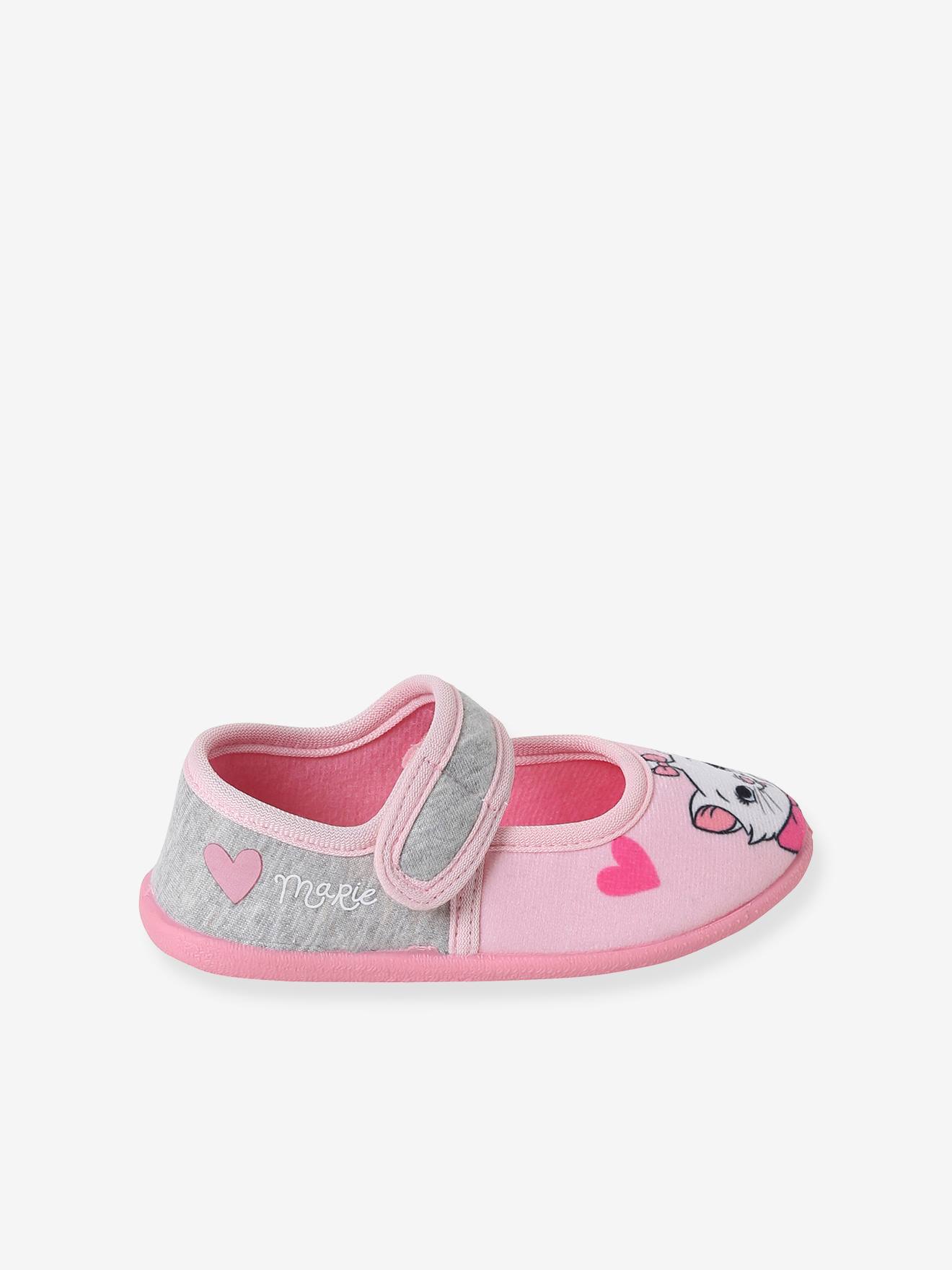 Chaussons fille DS® Marie les Aristochats rose / gris