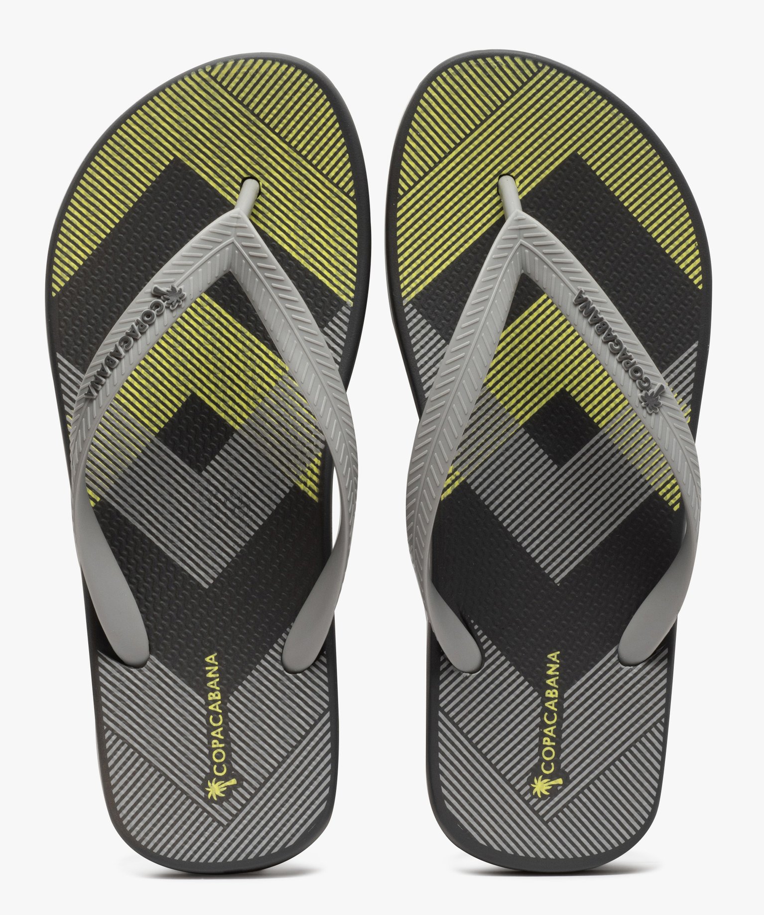 Tongs homme décor graphique - Copacabana gris | GEMO