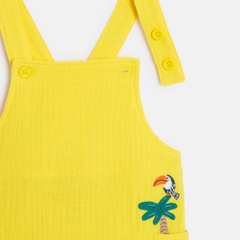 Salopette courte bébé jaune Catimini