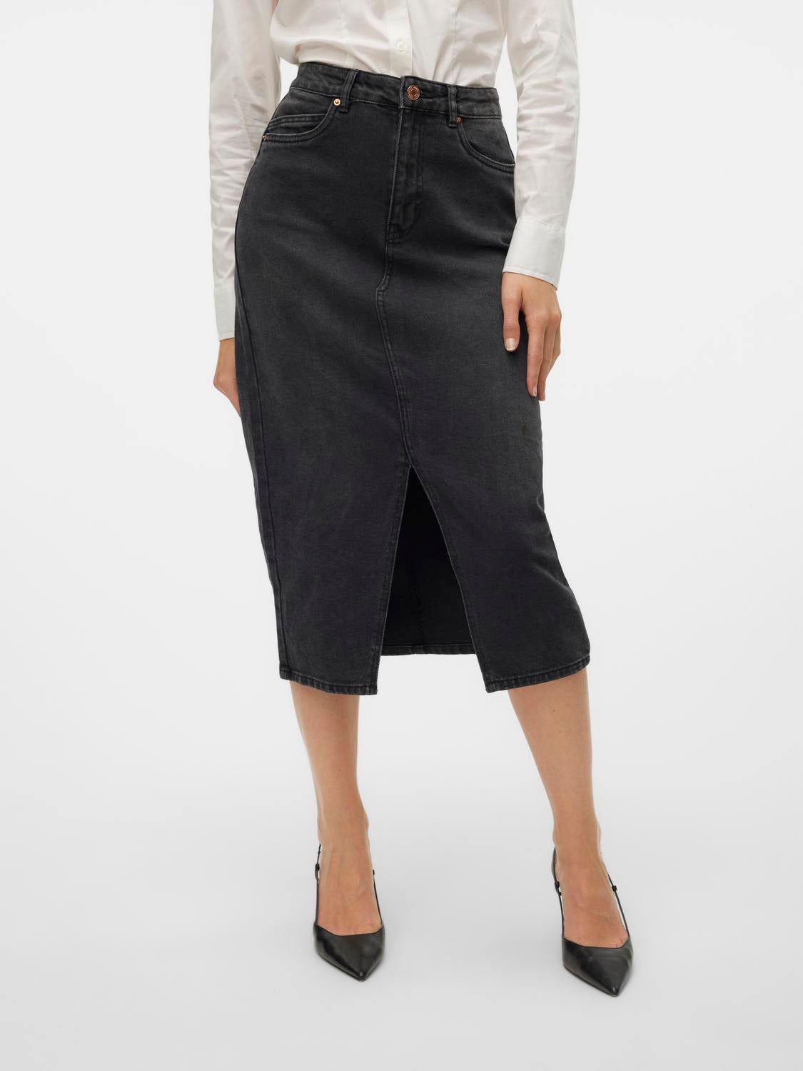 VMVERI Hohe Taille Langer Rock
