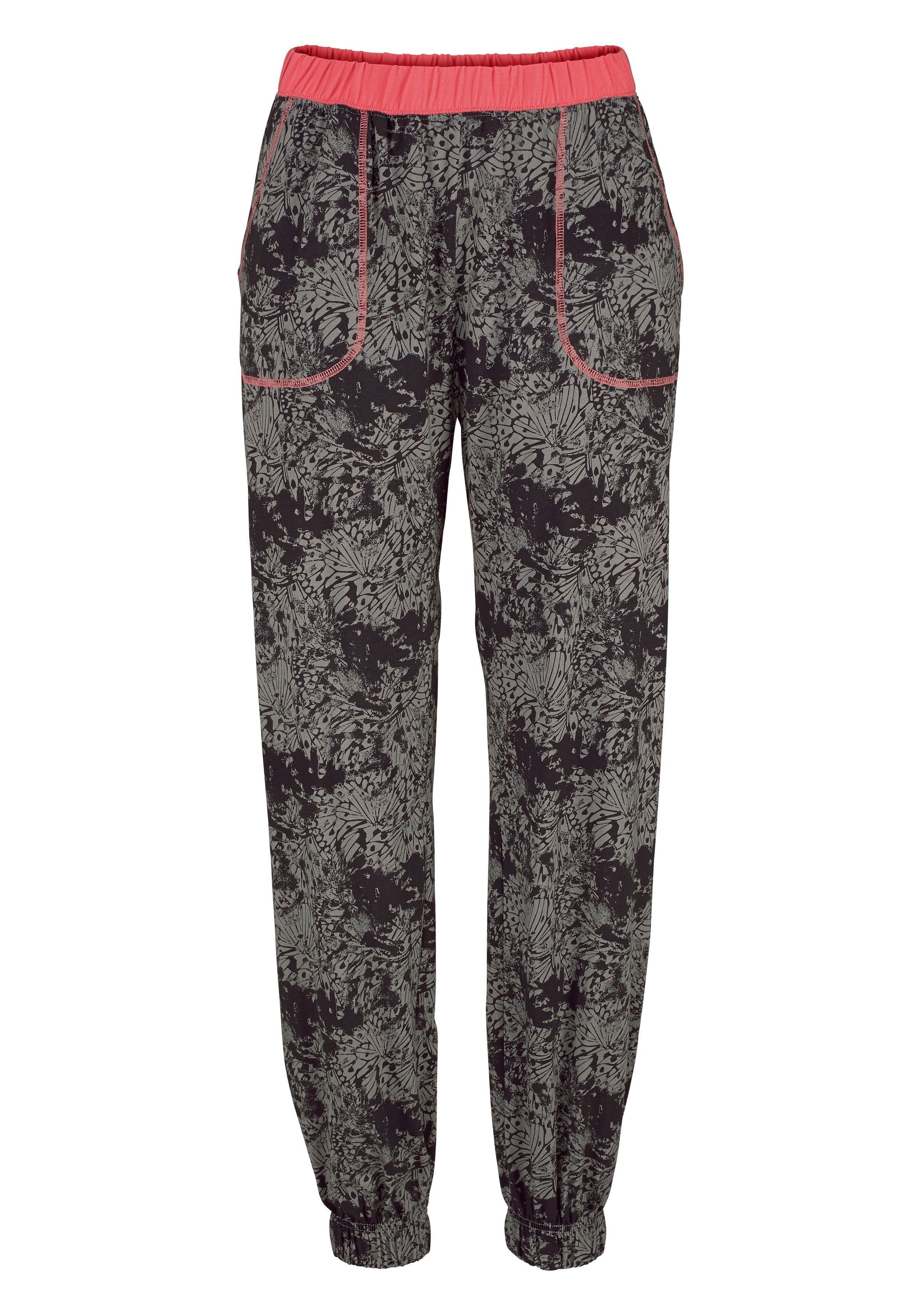 Buffalo Pyjama (2 tlg., 1 Stück) gemusterte Hose mit Eingrifftaschen