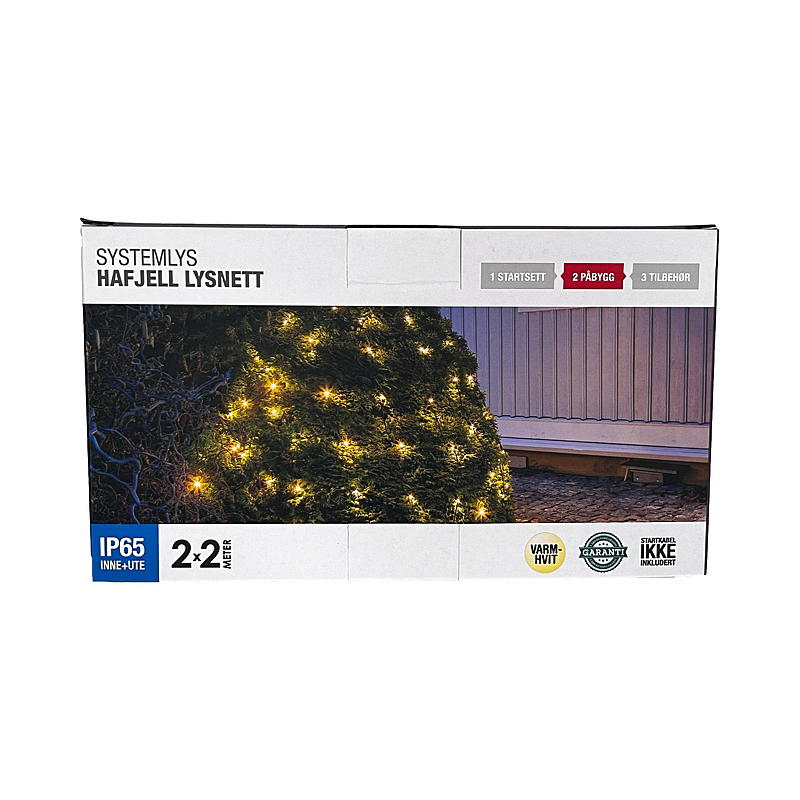 Home Systemlysnett 100LED, 2x2 m, påbygg, Hafjell