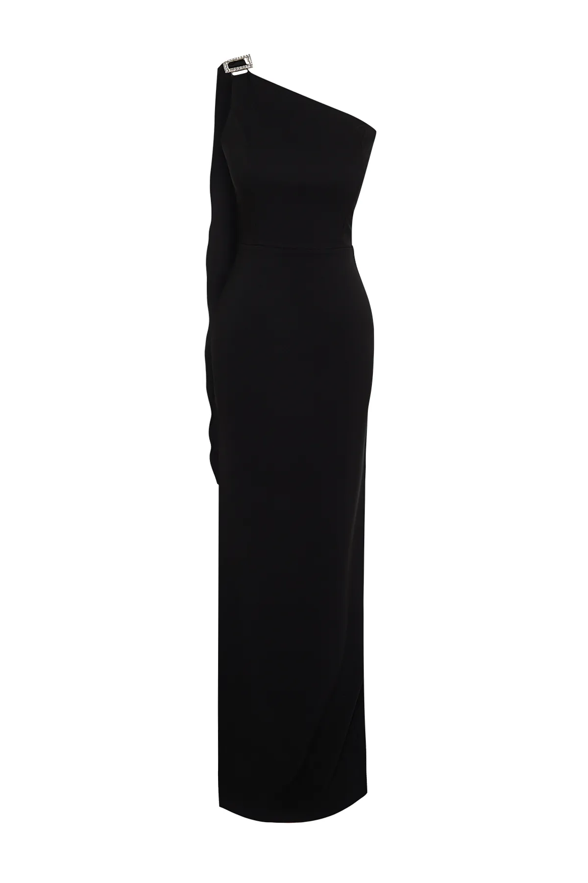 Trendyol Collection  Langes Abendkleid mit schwarzen Accessoires TPRSS24AE00127
