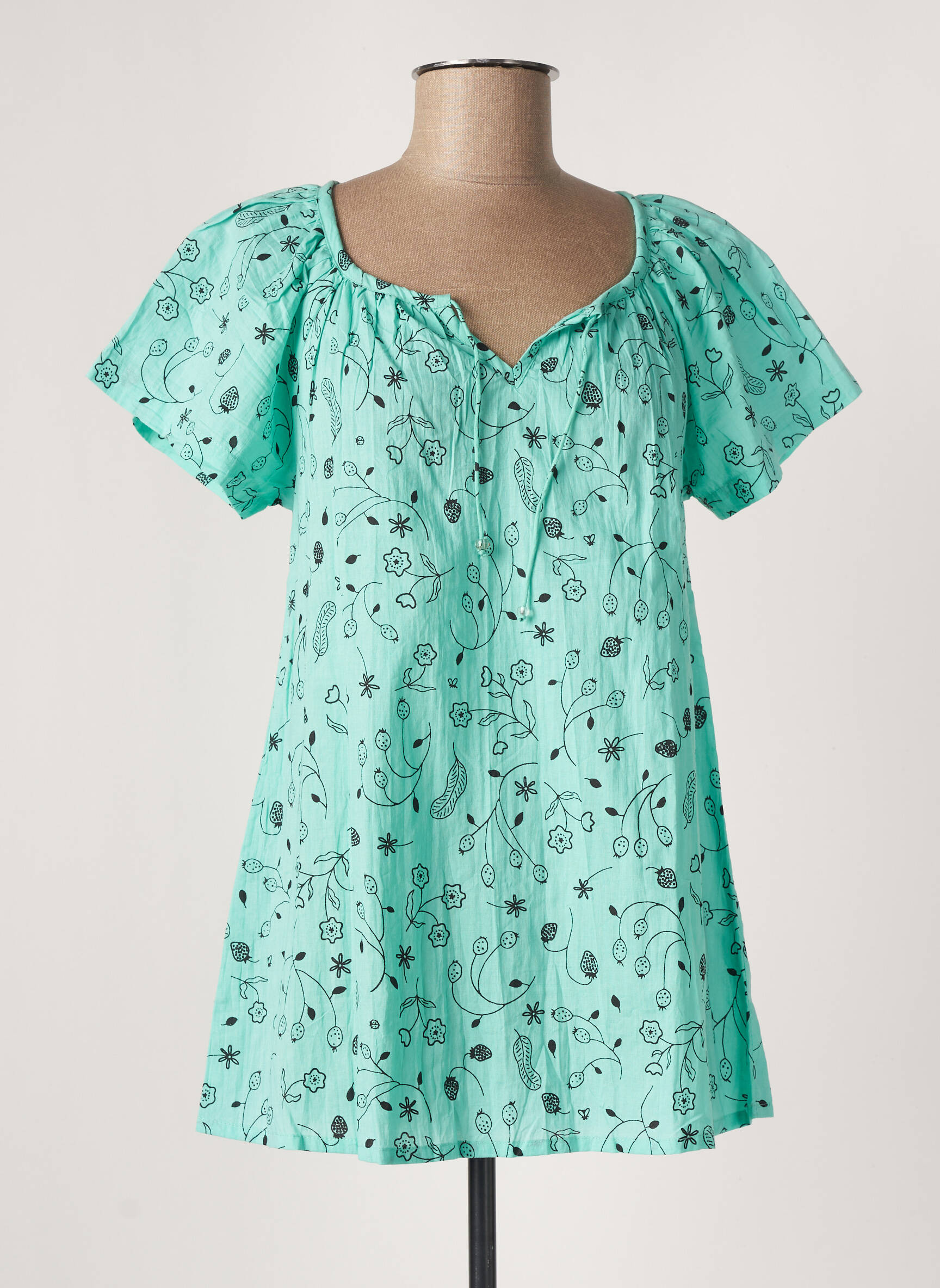 Agathe   Louise Tuniquemanchecourte Femme couleur vert