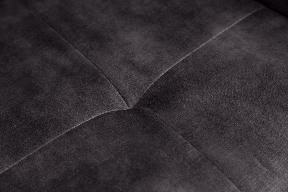riess-ambiente Polsterstuhl EUPHORIA dunkelgrau / schwarz (Einzelartikel, 1 St), Esszimmer · Samt · Metall · mit Armlehne · 180° drehbar · Retro