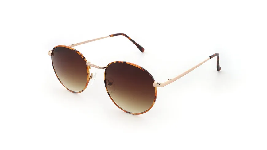 Basley Sun Sonnenbrille Metall Havanna Rund