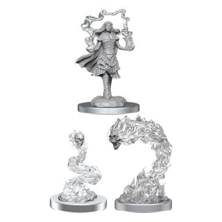 D&D Nolzur's Marvelous Miniatures: Dark Spellcaster & Flameskulls (unpainted) (3)
