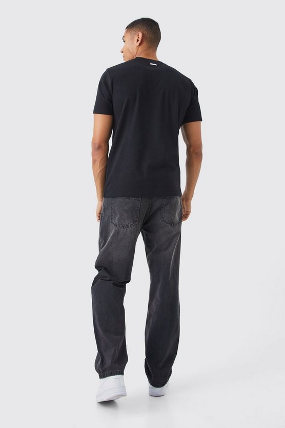 Slim-Fit T-Shirt mit Homme-Print