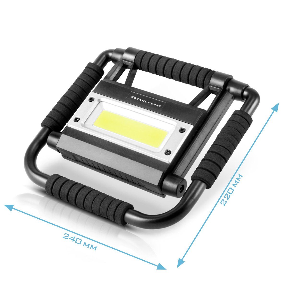 STAHLWERK Baustrahler LED Baustrahler LAL-15 ST mit 15 Watt, 1500 Lumen, Powerbank, LED fest integriert