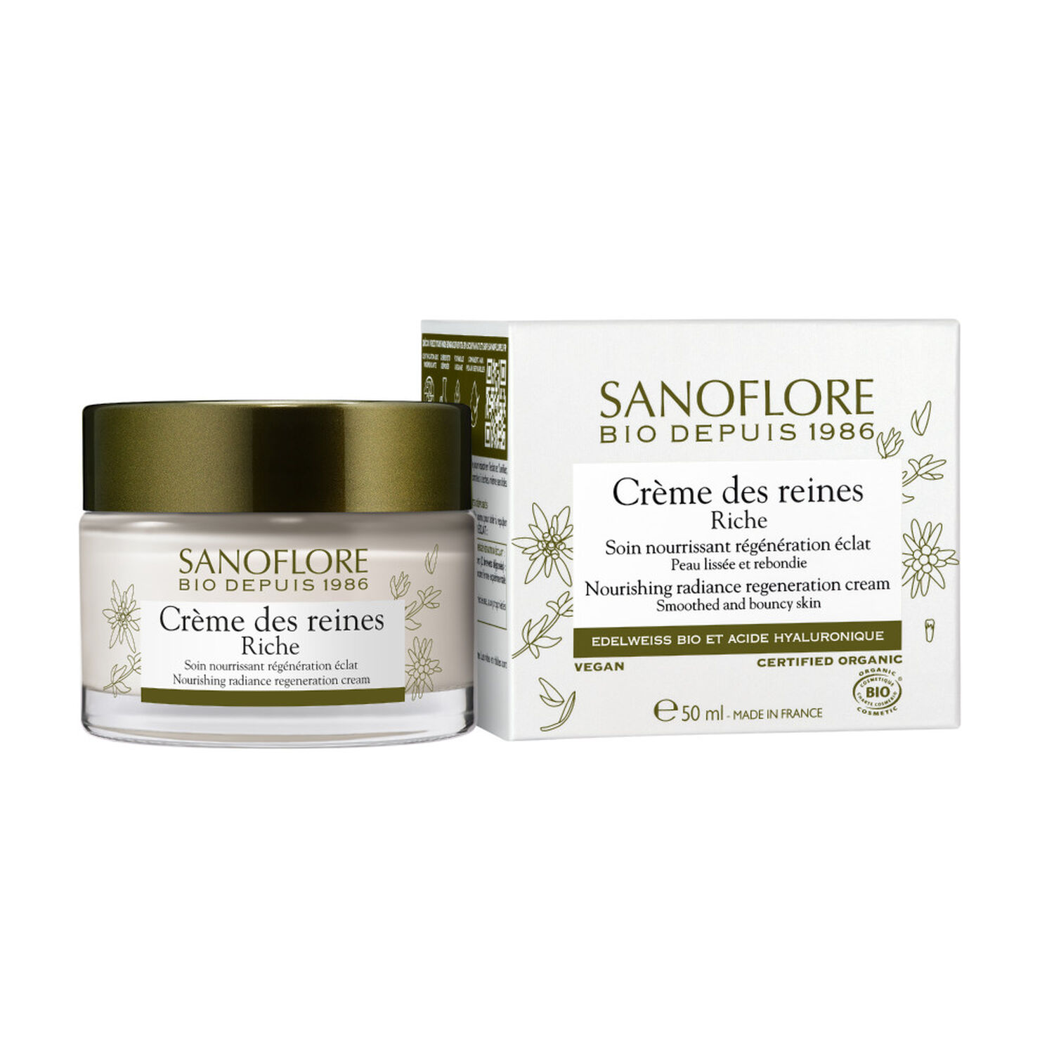 Sanoflore Crème des Reines Riche Soin Anti-âge Régénérant 50 ml