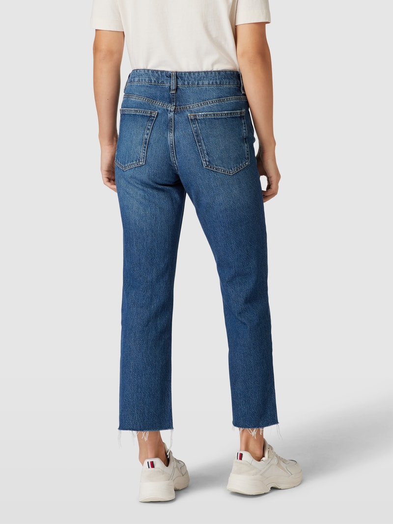 Jeans in verkürzter Passform Modell 'BLANCA' in blau meliert