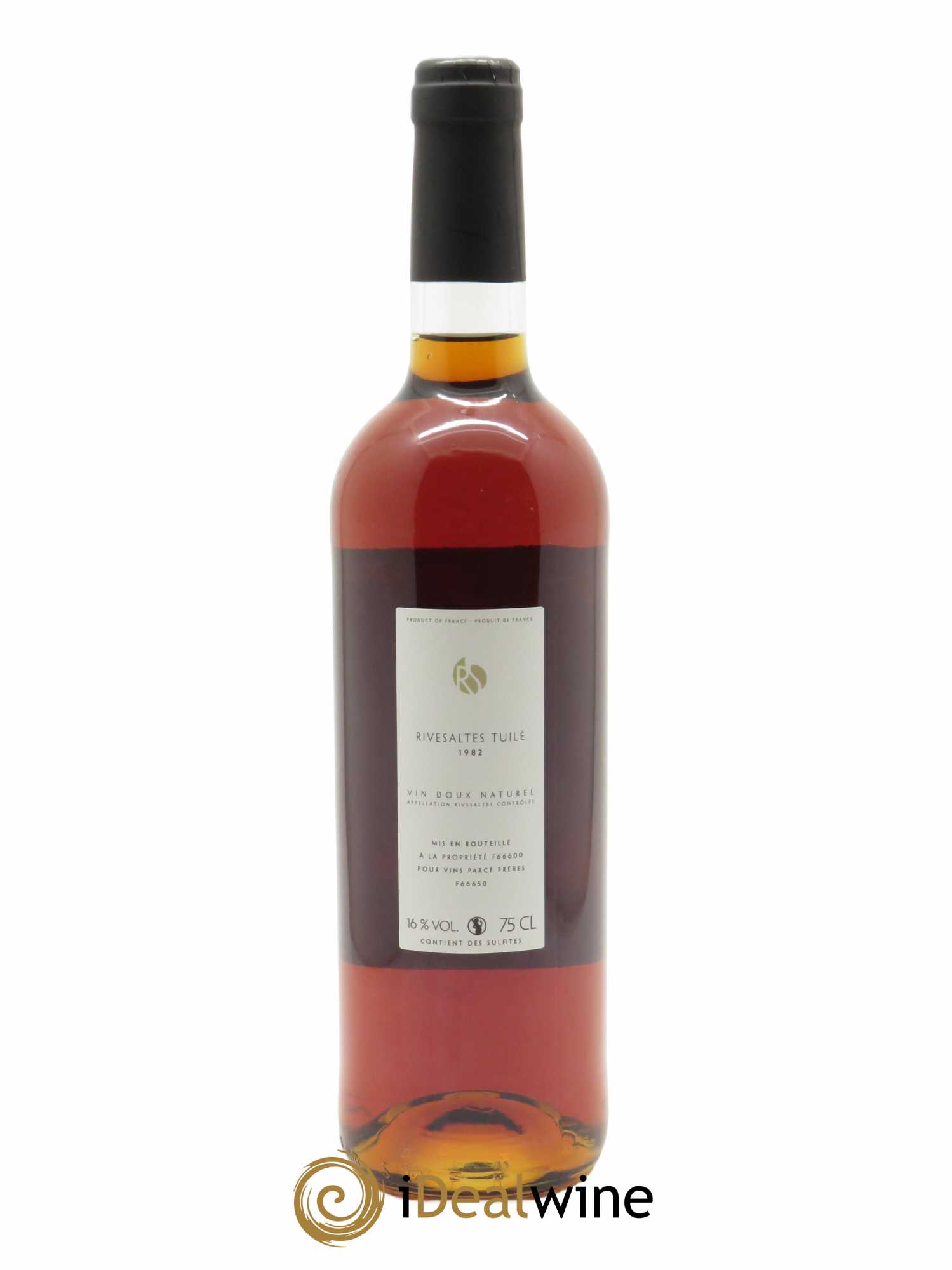 Rivesaltes Soieries de Rivesaltes Frères Parcé  1982 - Lot de 1 Bouteille