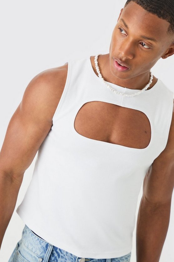Muscle-Fit Cut-Out Tanktop
