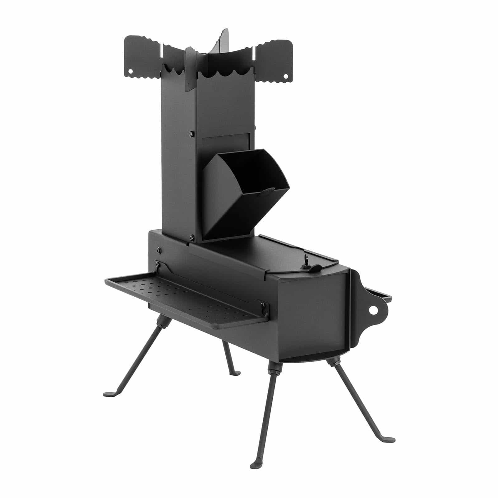 Uniprodo Feuerstelle Raketenofen Rocket Stove zusammenklappbar Outdoor Holzofen Campingofen