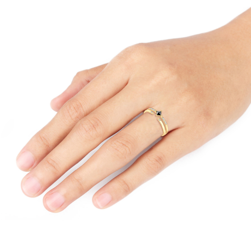 Elli Elli Bague enroulante Zircone Cristaux - Argent 925 Bague