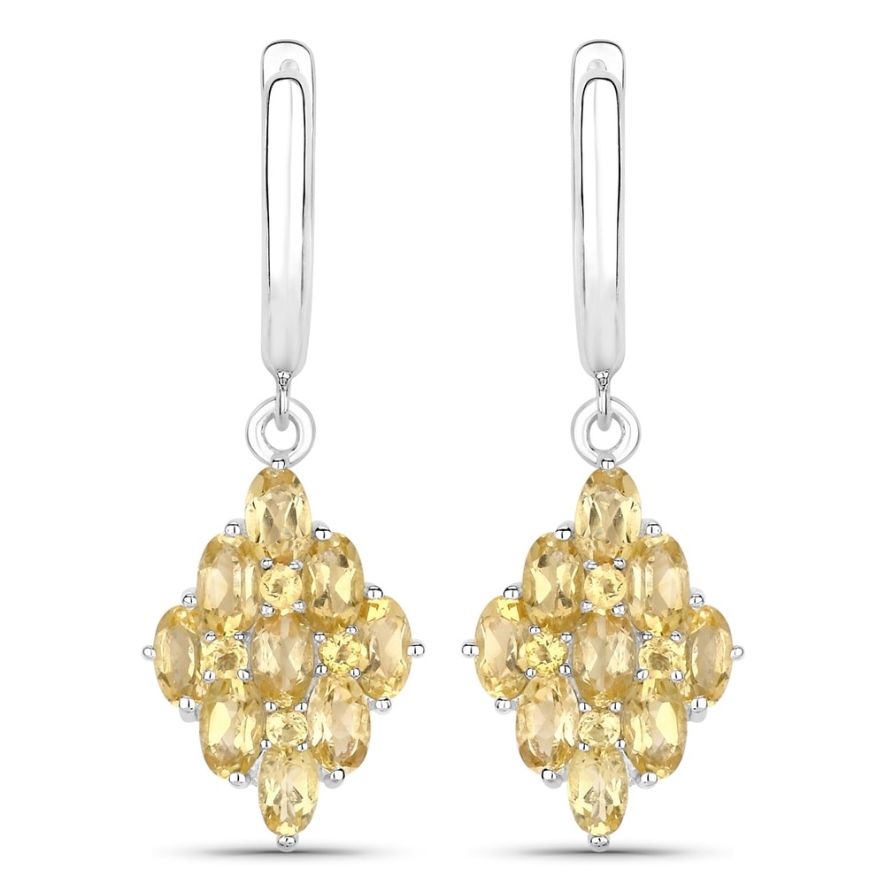 Rafaela Donata Boucles doreilles Argent sterling Citrine en Argent Bijoux
