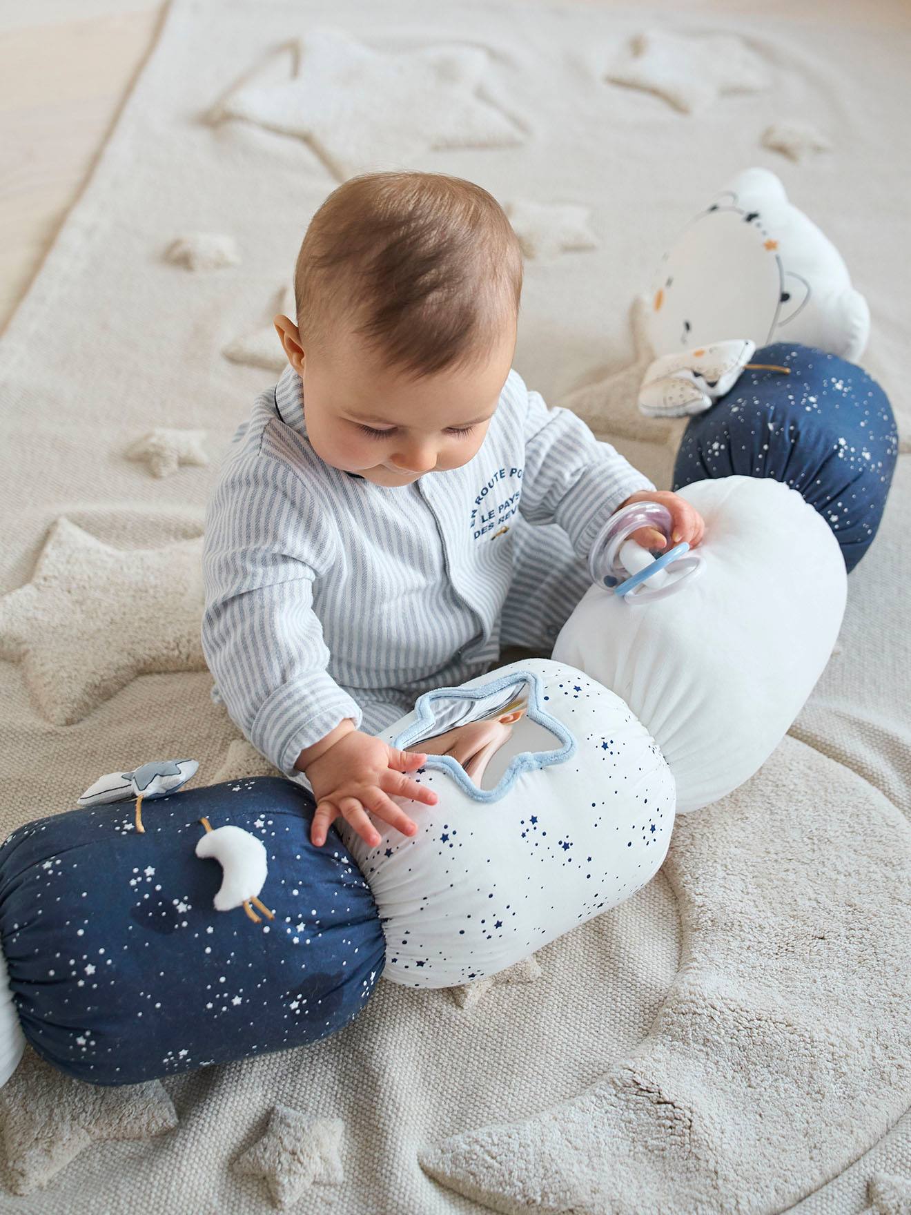 Vertbaudet Baby Activity-Schlange POLARSTERN - blau
