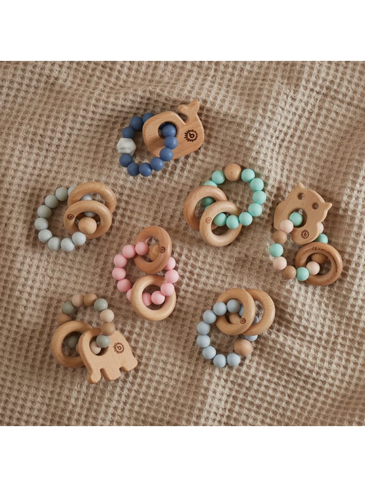 Bieco Spielwaren Greifling Holz Natur mit Silikon Elefant - ab Geburt in Beige günstig kaufen onesize