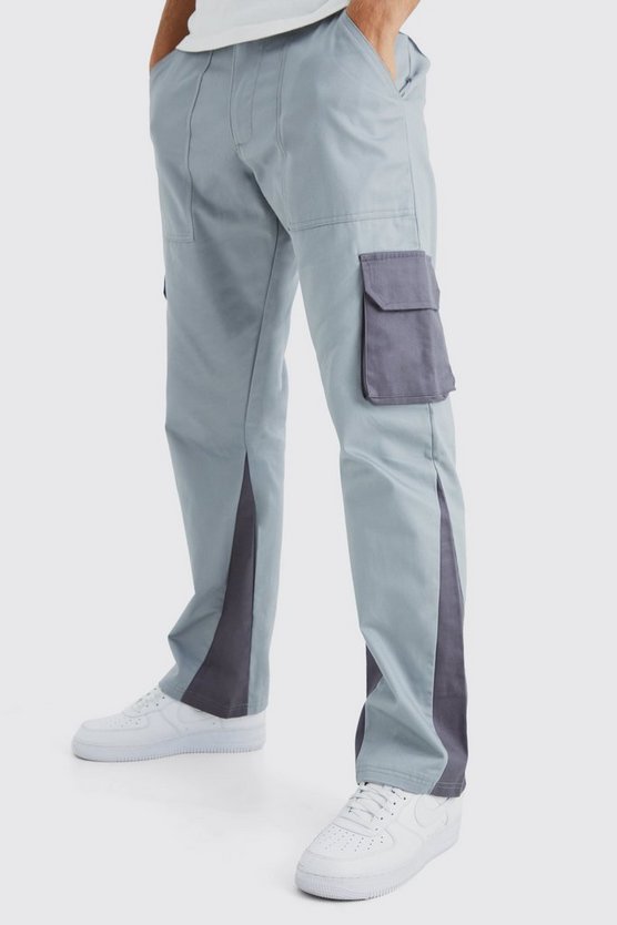 Tall Slim-Fit Colorblock Cargo-Hose