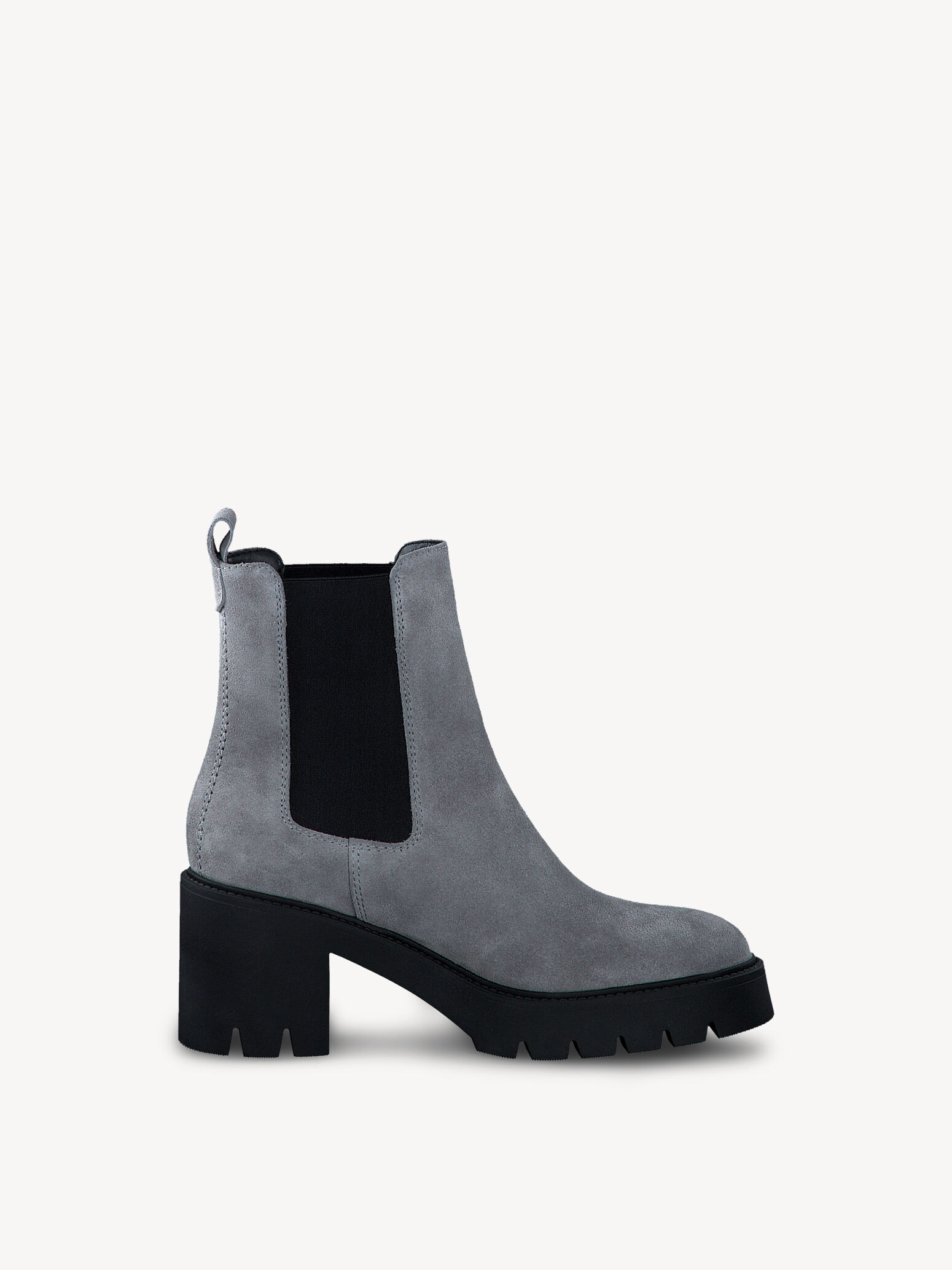Bottine Chelsea en cuir - gris