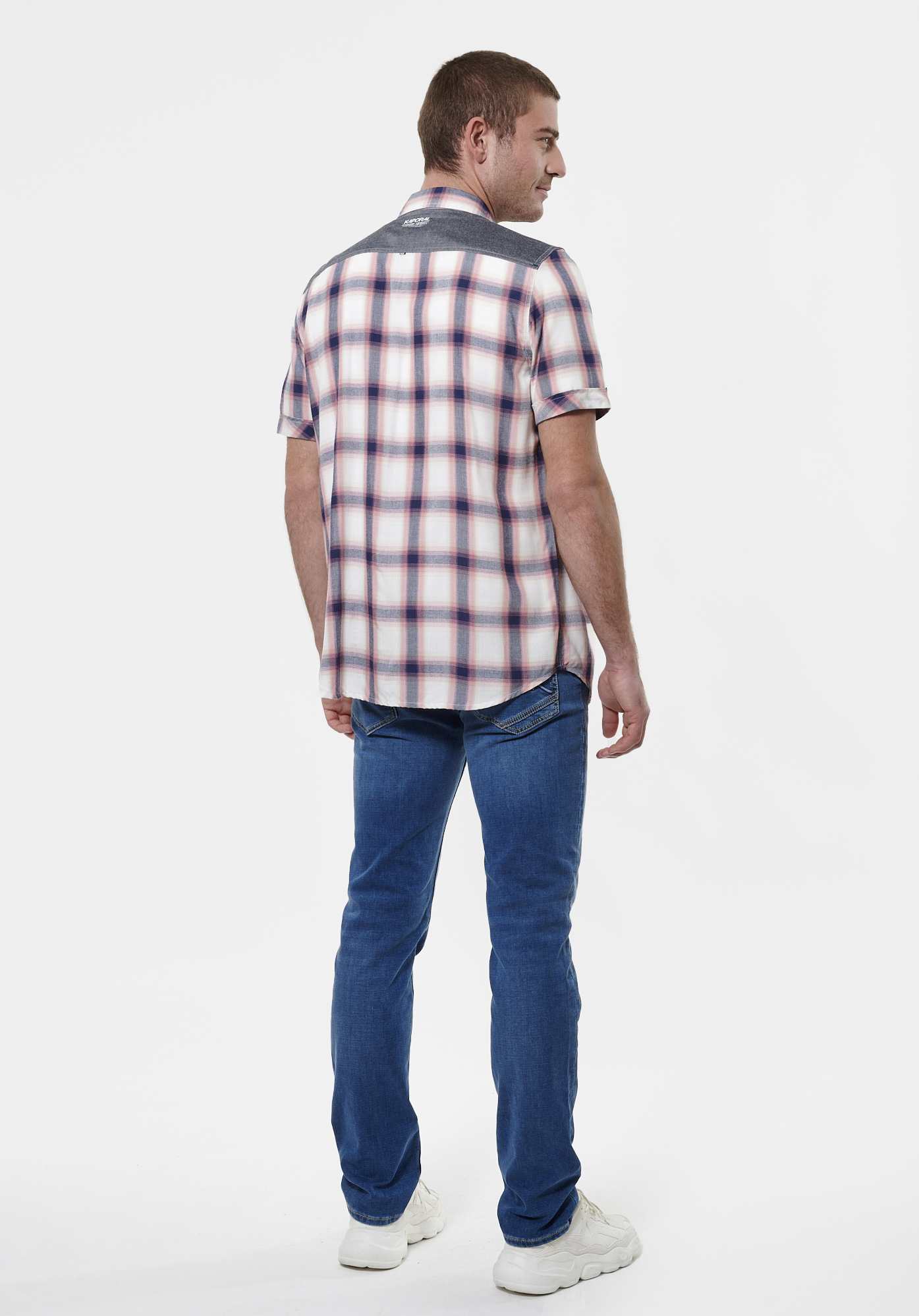 MOBY   Chemise rose à carreaux Homme