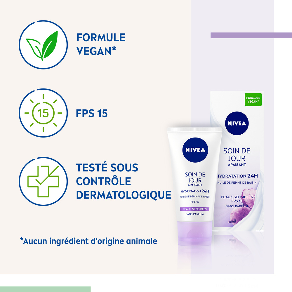 nivea ESSENTIALS - Crème de jour Sensitive Soin visage hydratante