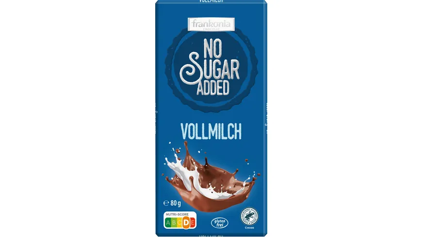 Frankonia NSA Vollmilch Tafel mit Süßungsmittel Maltit und Ballaststoff Inulin 80g 80 g