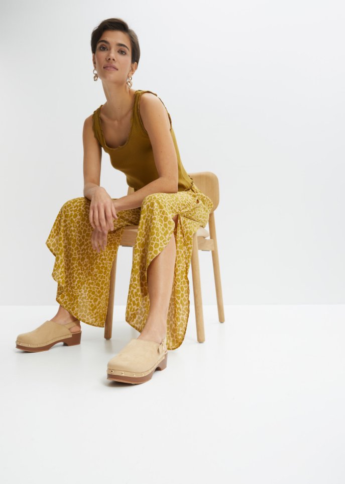 Palazzo-Hose mit Schlitz
