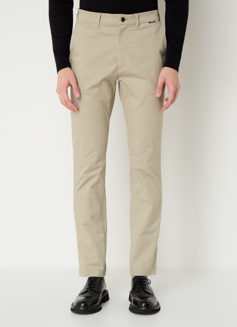 Pantaloni chino slim fit cu buzunare laterale Calvin Klein