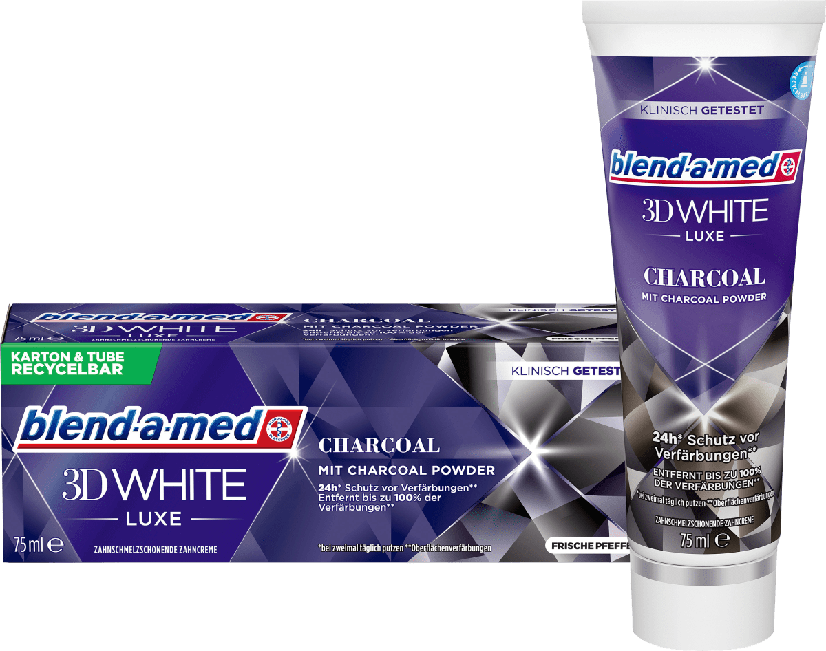 Zahnpasta 3D White Luxe Aktivkohle, 75 ml