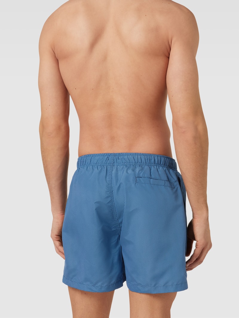 Badehose mit Allover-Muster in blau