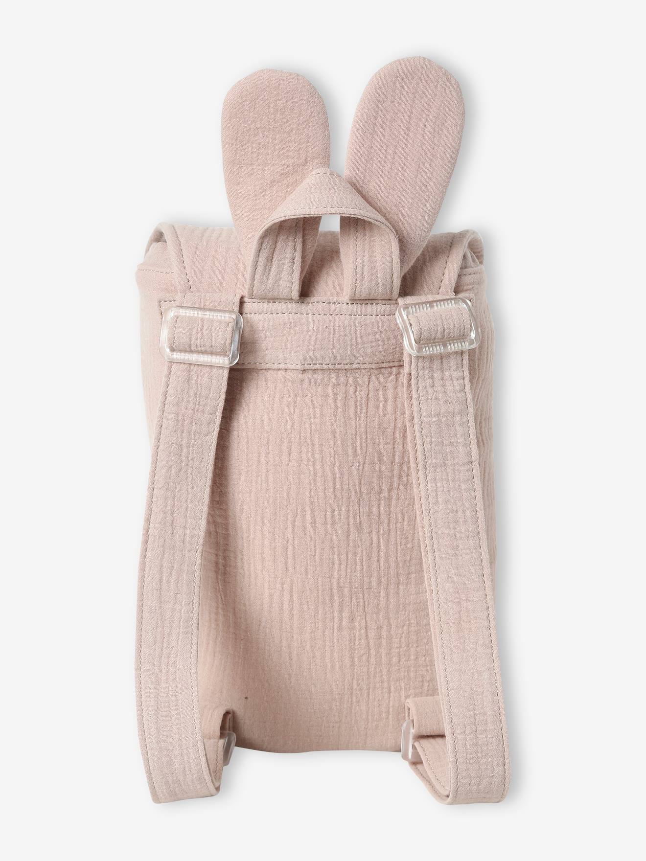 Sac à dos personnalisable en gaze de coton vieux rose