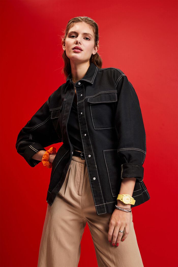 Twilljacke mit Gürtel