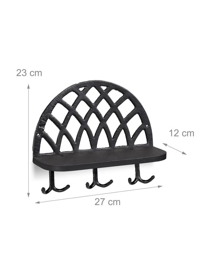 relaxdays Schlüsselbrett in Schwarz günstig kaufen onesize