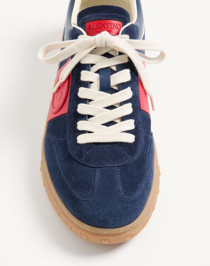 Baskets basses Upvillage en cuir fendu et cuir de veau nappa