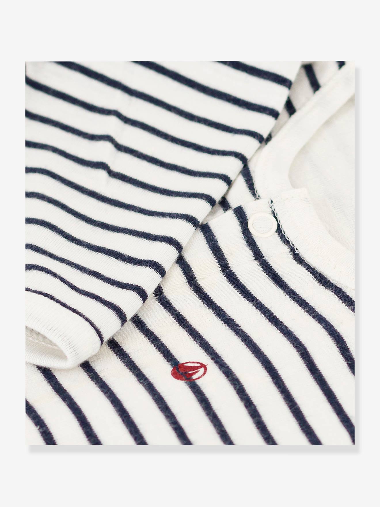 Petit Bateau Baby 2-in-1-Strampler Bodyjama PETIT BATEAU - weiß bedruckt