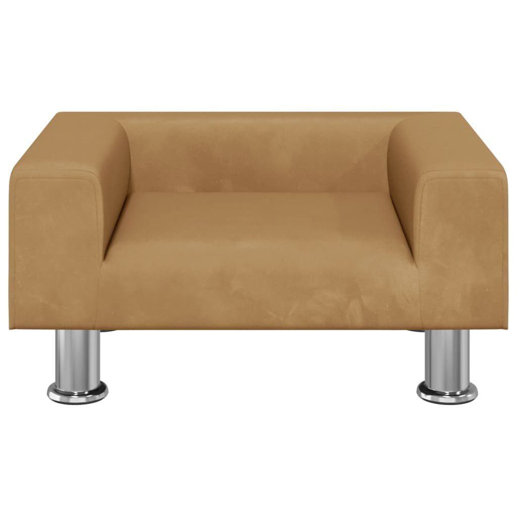 vidaXL Kindersofa Kindersofa Braun 50x40x26,5 cm Samt Kindercouch Kindermöbel Kinderzimm
