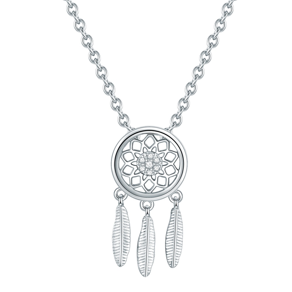 Rafaela Donata Collier en argent Attrape-rêves Argent sterling Oxyde de zirconium (CZ) en Argent collier
