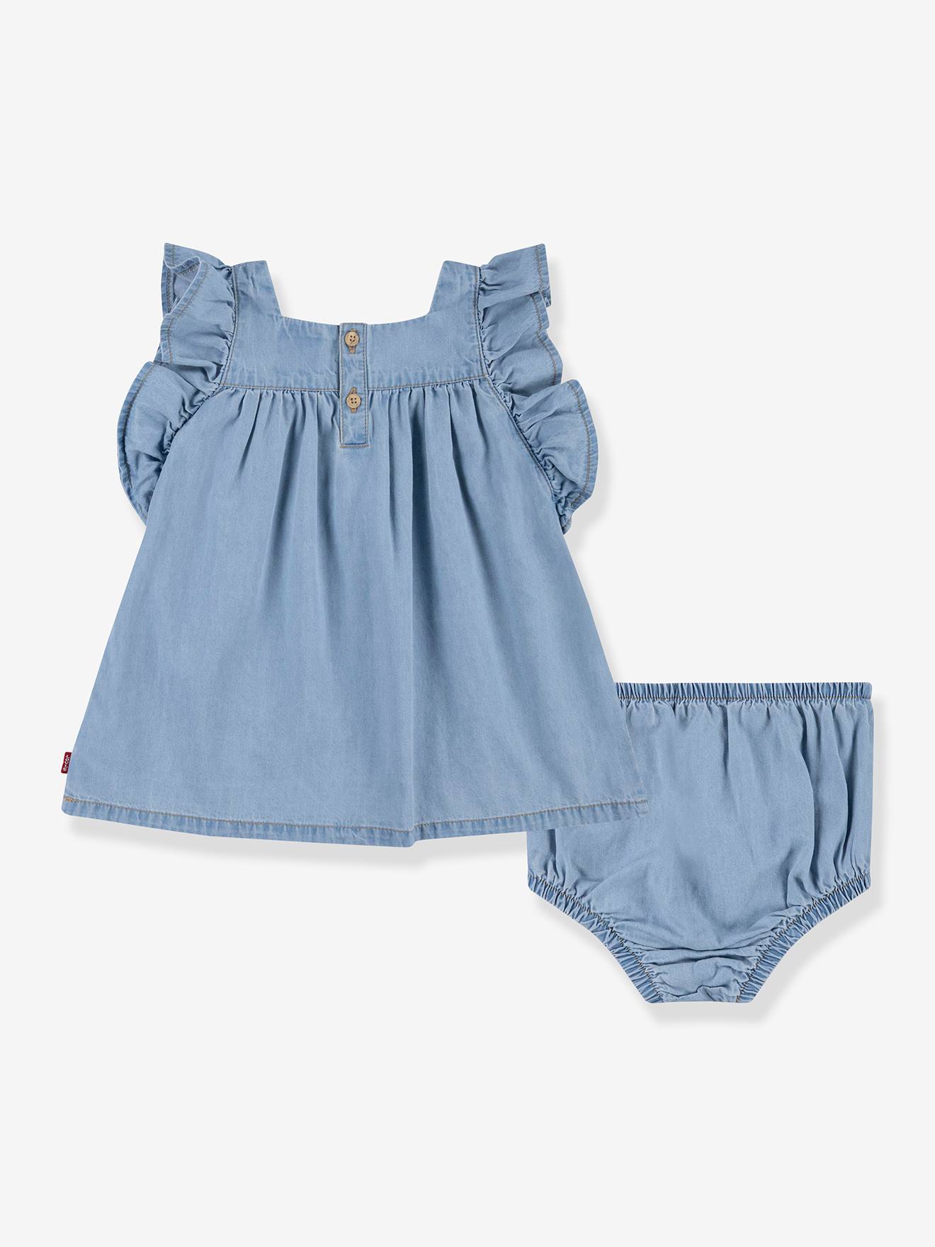 Levis Mädchen-Set: Jeanskleid & Shorts Levi's - jeansblau