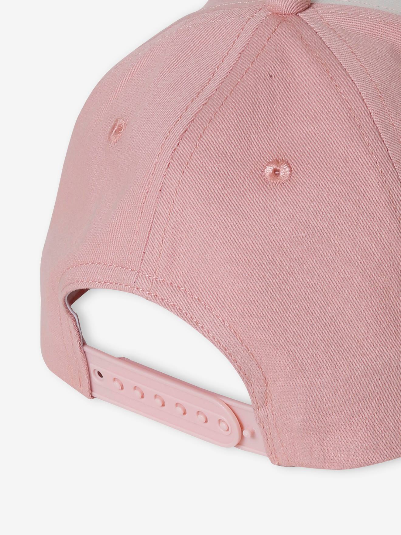 Casquette fille licorne visière rayée rayé rose