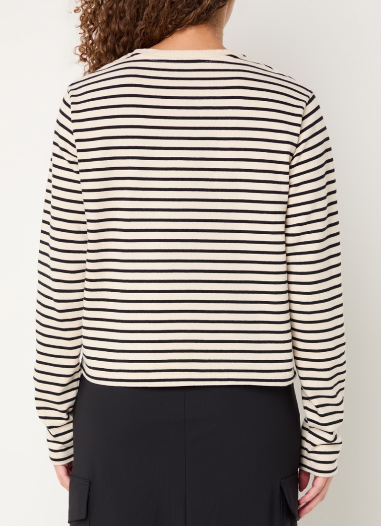 Penn & Ink long-sleeved shirt with stripe print