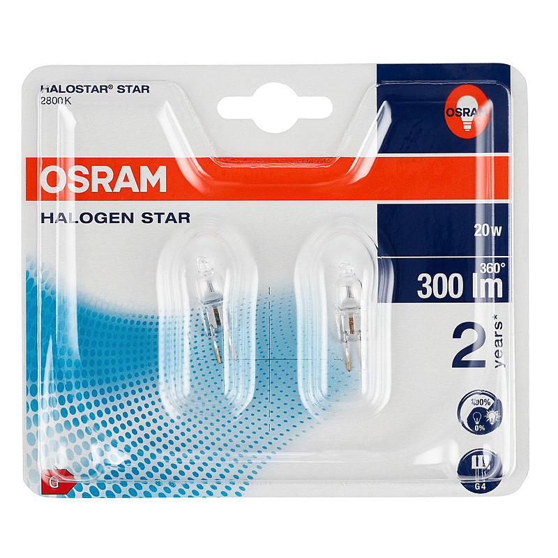 Osram Halogenpære 375 lm 2-pk G4