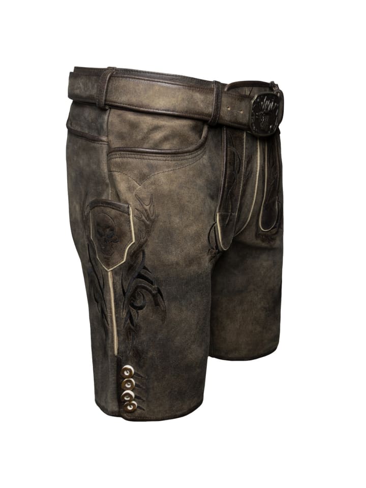 Spieth & Wensky Lederhose Demos in dunkelbraun günstig kaufen