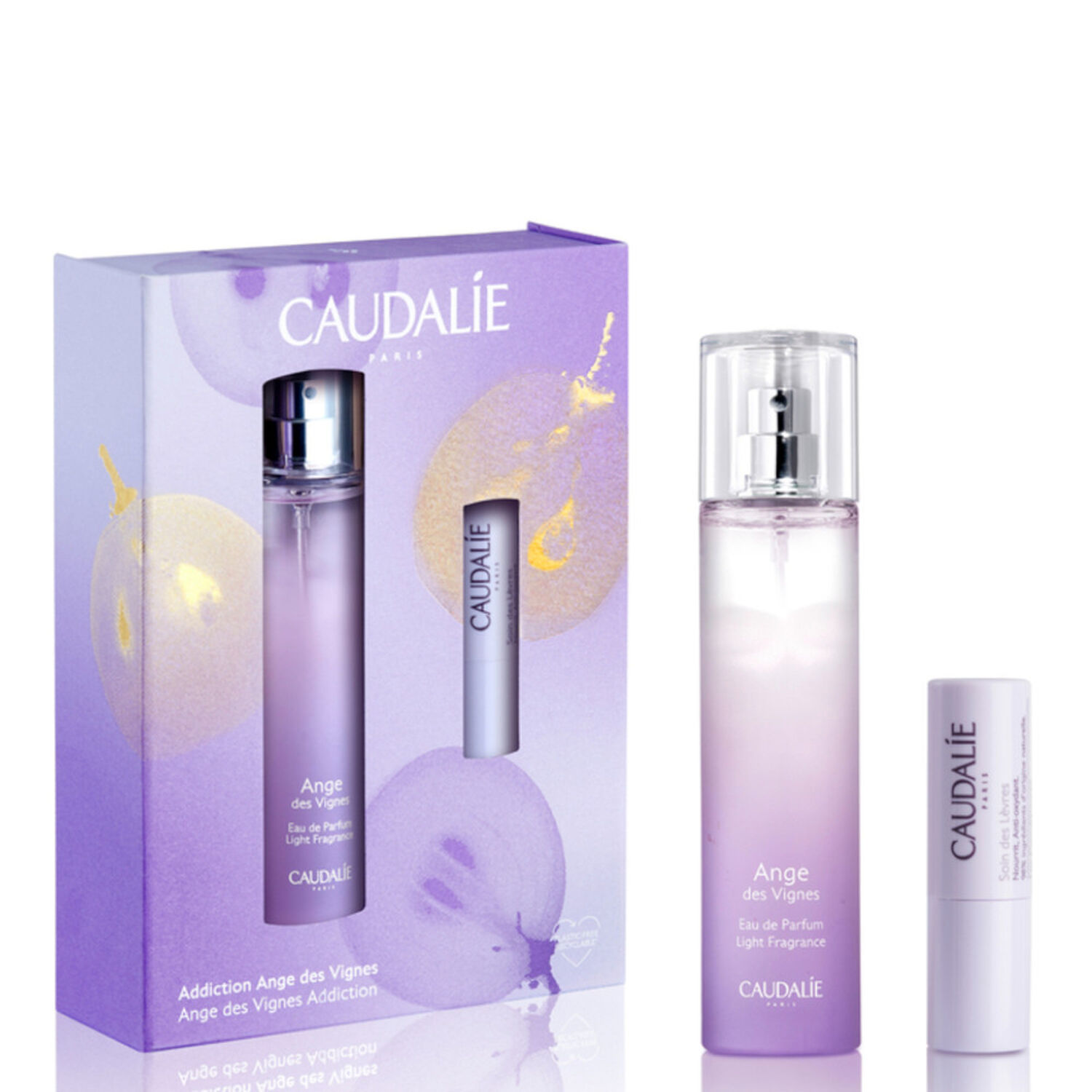 Caudalie Ange des vignes Coffret Addiction Eau de Parfum 50 ml + Soin des Lèvres 4,5 g