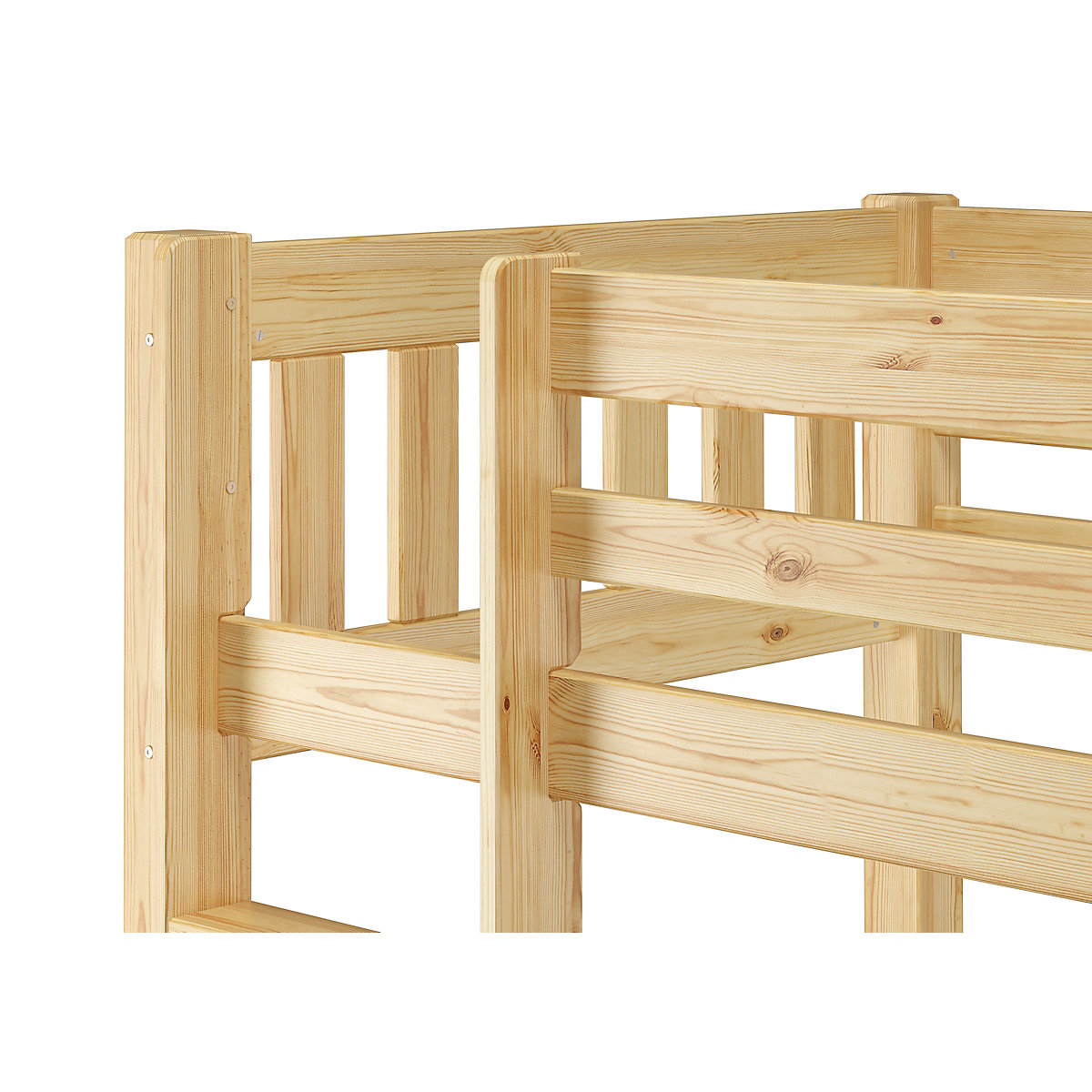 Kinderetagenbett Kiefer Massivholz 90x200 mit Rost
