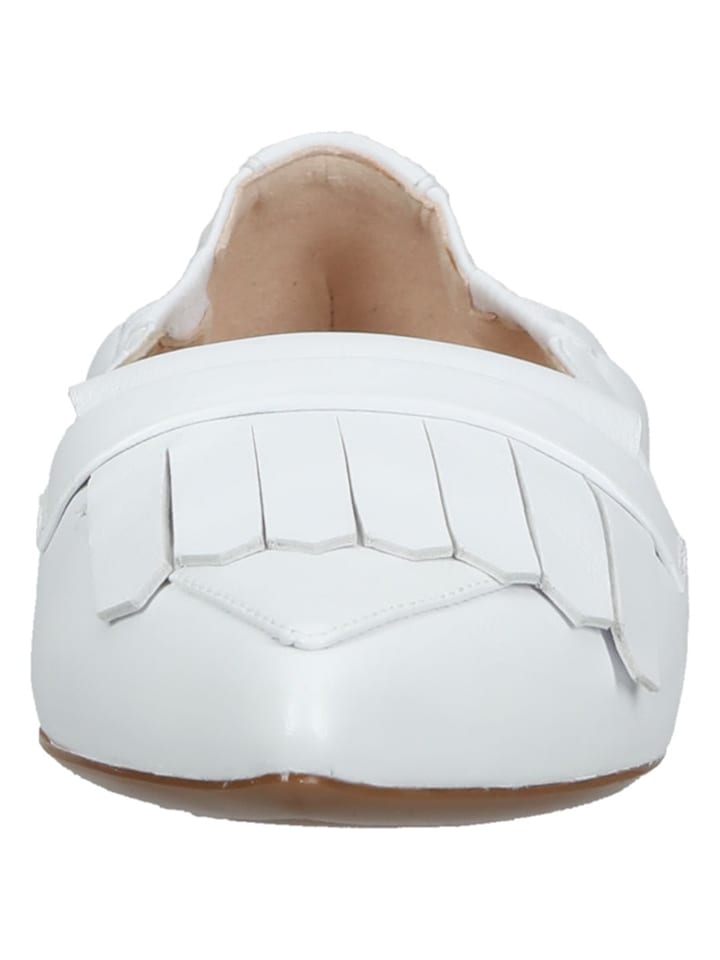 PETER KAISER Leder-Slipper in Weiß günstig kaufen