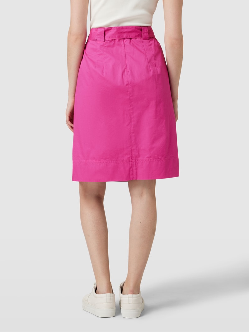 Midirock mit Bindegürtel in fuchsia