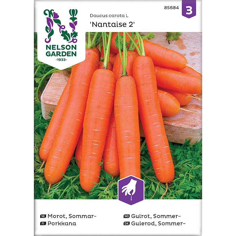Nelson garden Frø Gulrot Sommer-, Nantaise 2