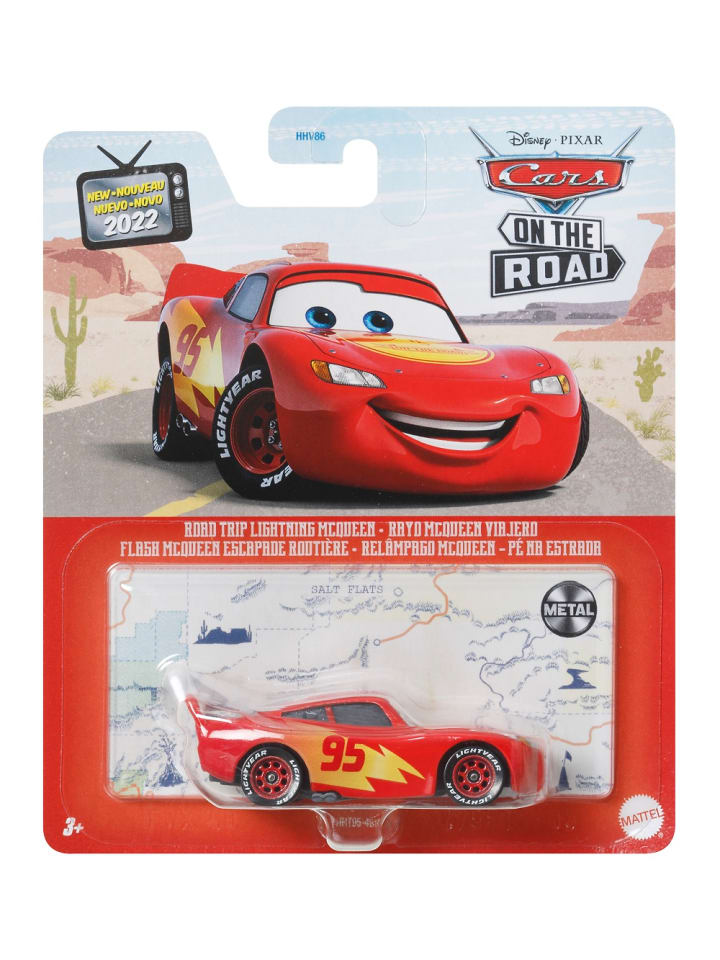 Disney Cars Fahrzeug Racing Style | Die Cast 1:55 Auto in Lightning McQueen Road Trip günstig kaufen onesize
